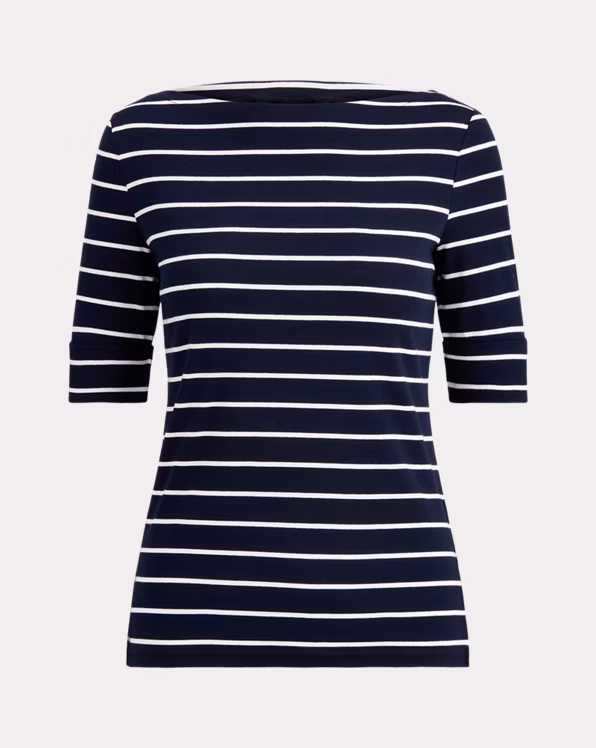 Striped Boatneck Top