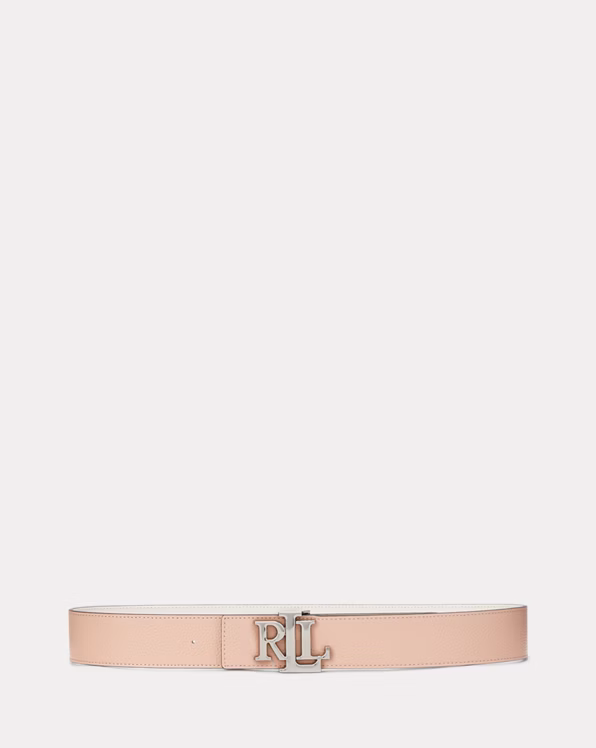 Reversible Pebbled Leather Wide Belt