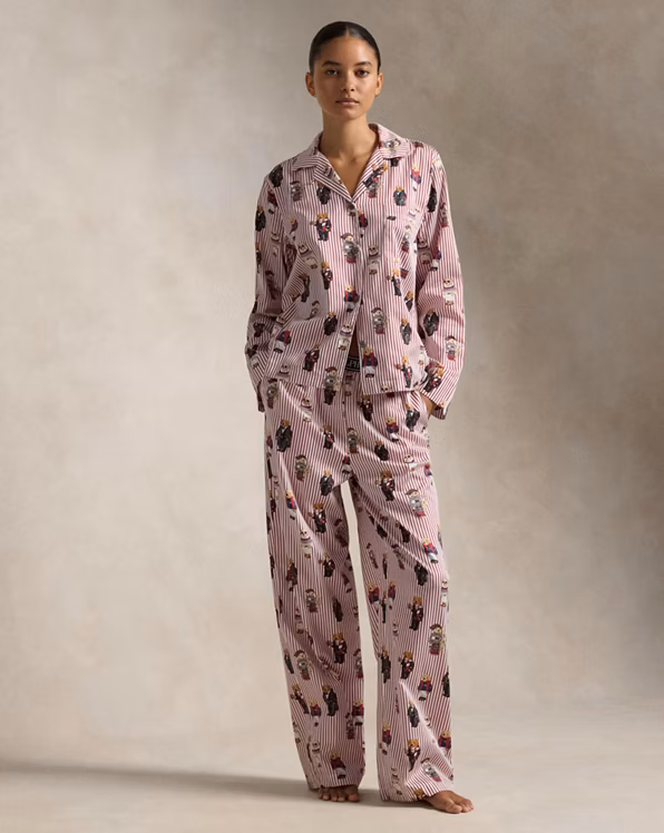 Polo Bear Cotton Long-Sleeve Pyjama Set