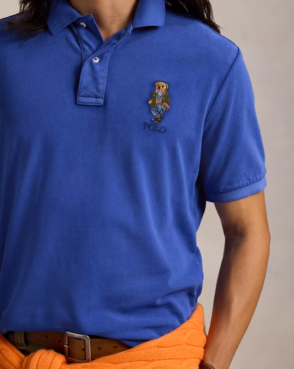 Classic Fit Polo Bear Mesh Polo Shirt