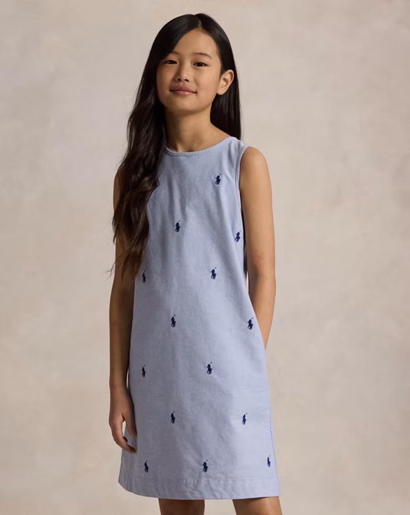 Polo Pony Cotton Oxford Dress
