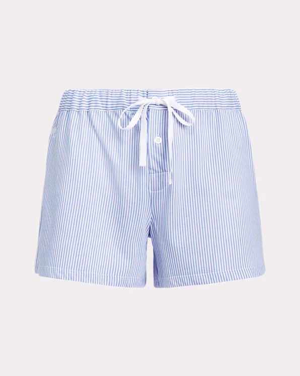 Striped Cotton Jersey Sleep Short