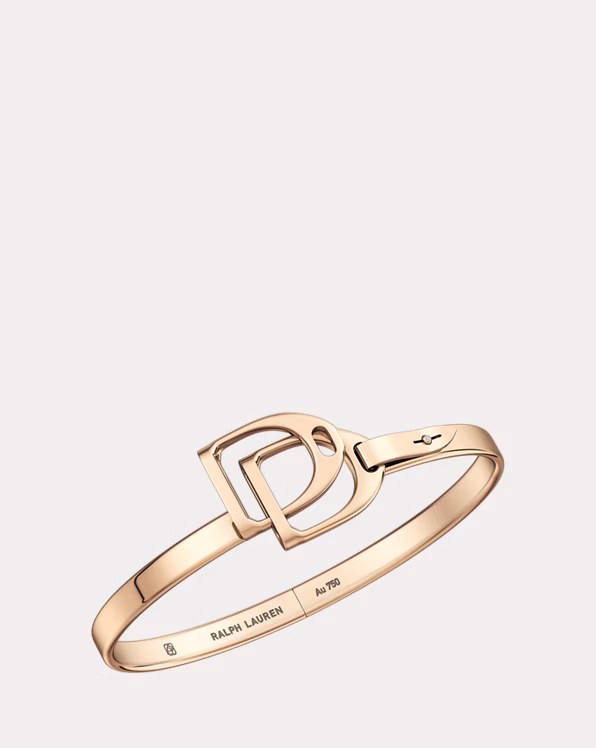 Rose Gold Double-Stirrup Bangle
