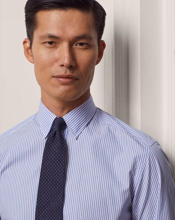 Bengal-Stripe Poplin French Cuff Shirt