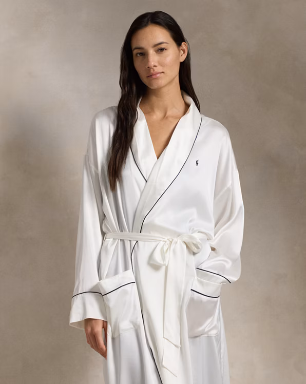 Stretch Silk Bath Robe