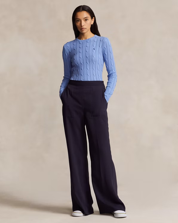 Cable-Knit Cotton Crewneck Jumper
