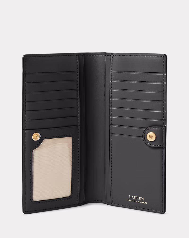 Crosshatch Leather Slim Wallet