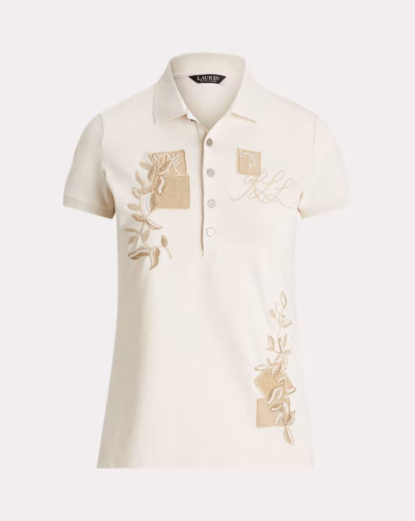 Patchwork piquÃ© Polo Shirt