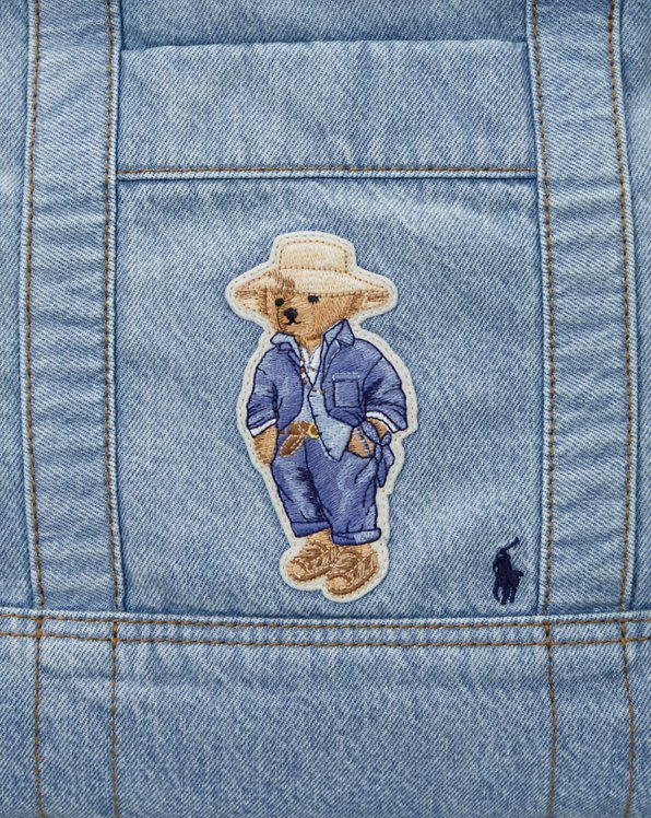 Polo Bear Denim Medium Tote
