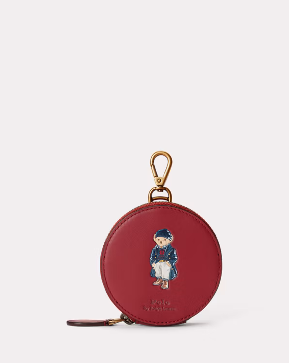Polo Bear Leather Coin Pouch