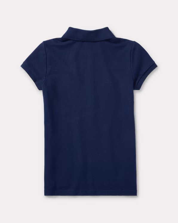 Stretch Cotton Mesh Polo Shirt