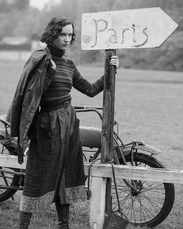 Mixed-Panel Quilted Cotton-Linen Skirt