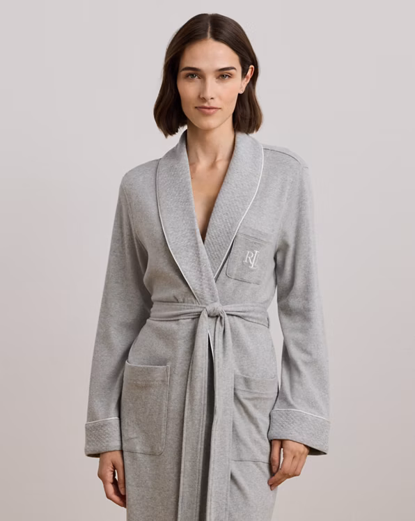 Quilted Shawl-Collar Robe