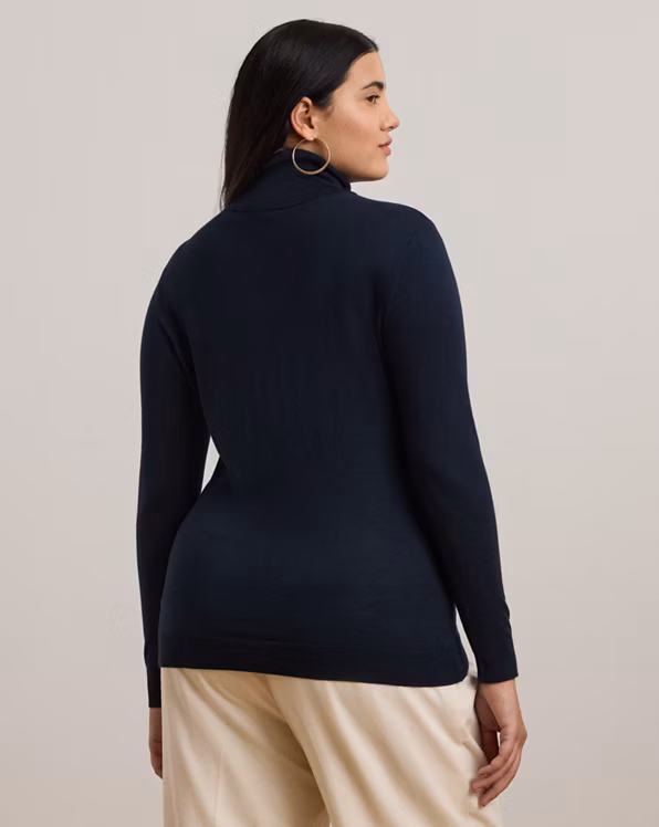 Silk-Blend Roll Neck Jumper