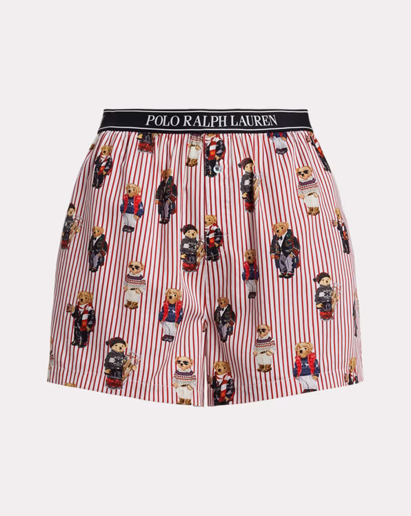 Polo Bear Striped Cotton Boxer