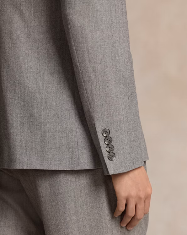 Stretch-Wool Flannel Blazer