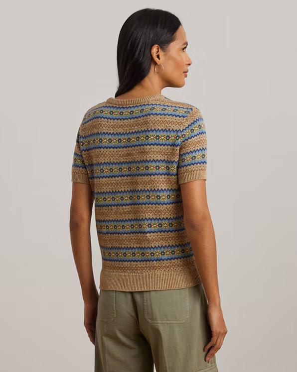 Fair Isle Short-Sleeve Jumper