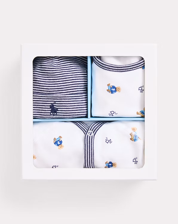 Polo Bear Cotton Three-Piece Gift Set