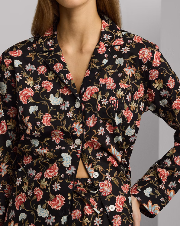 Floral Cotton-Blend Lawn Sleep Set