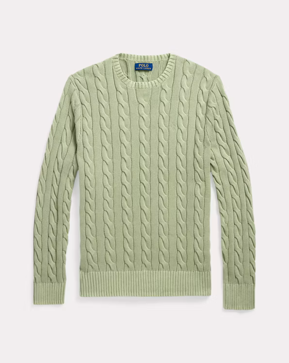 Cable-Knit Mineral-Dyed Cotton Jumper