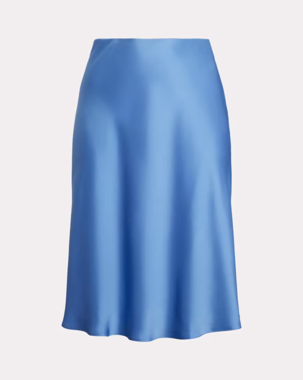 Satin Charmeuse Midi Skirt