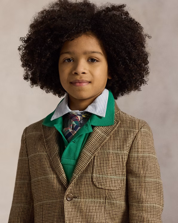 Linen-Silk Herringbone Blazer