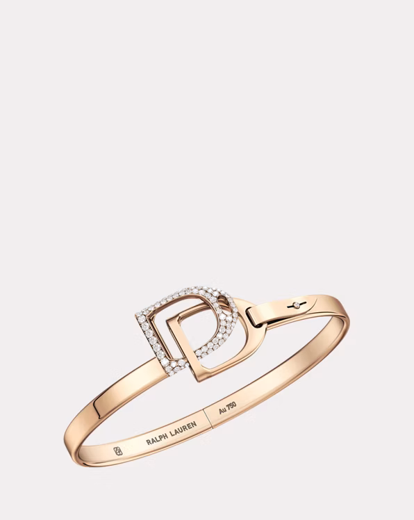 Pave Diamond Double-Stirrup Bangle