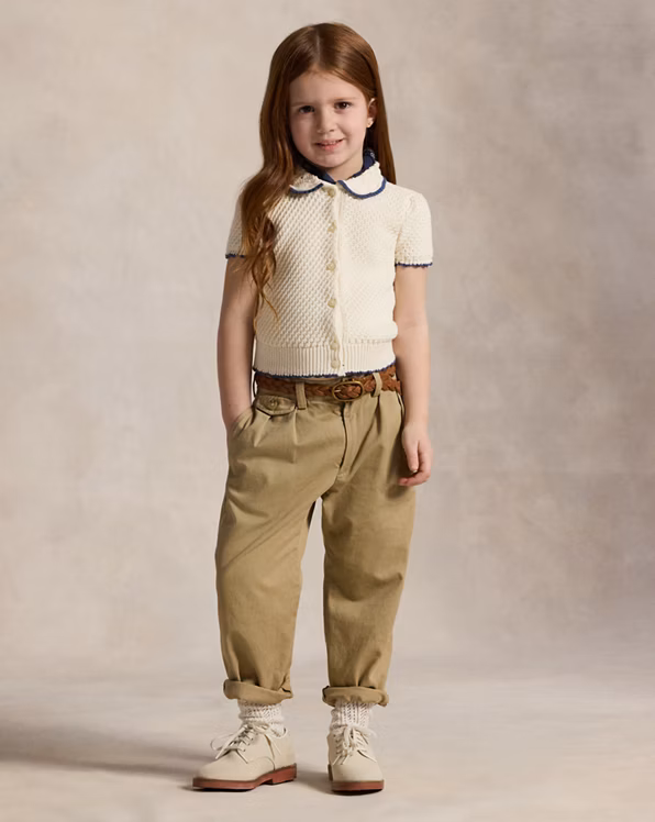 Pointelle-Knit Cotton Cardigan