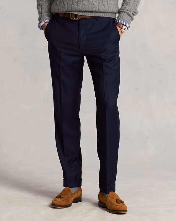Slim Fit Wool Twill Trouser
