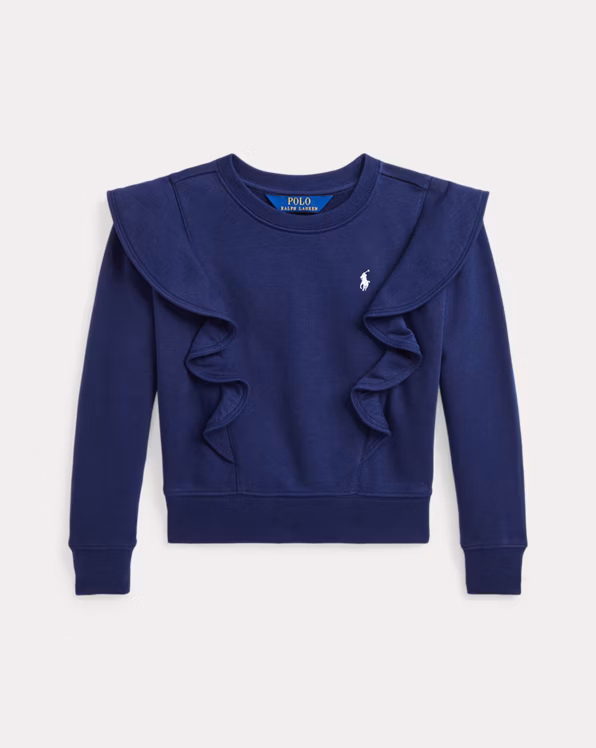 Ruffled French Terry Sweatshirt