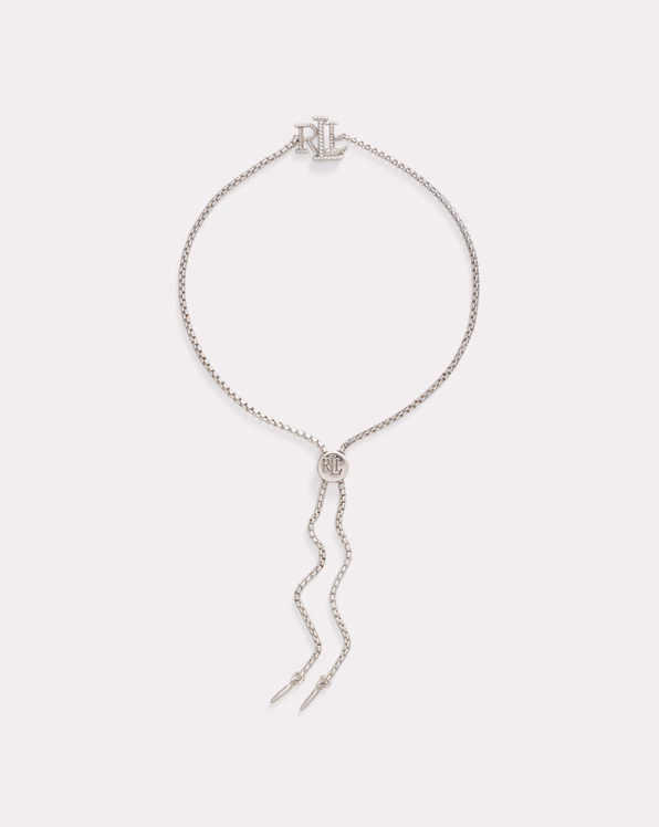 Sterling Silver Logo Slider Bracelet