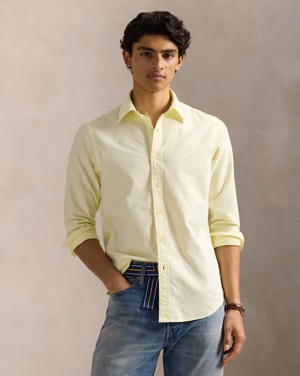 Custom Fit Mineral-Dyed Oxford Shirt