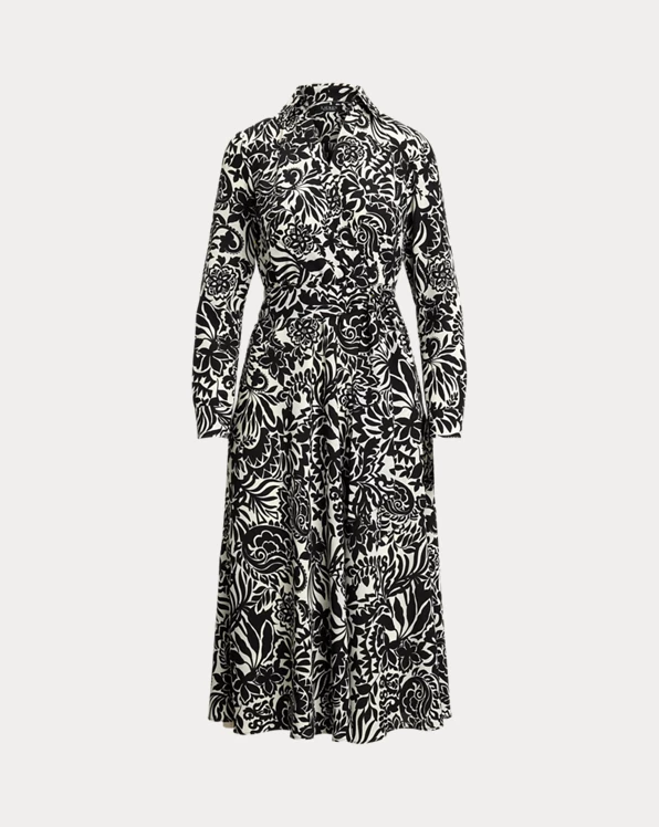 Floral Crepe Midi Dress