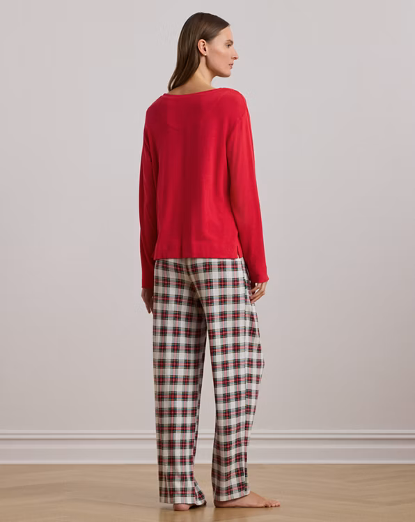 Plaid Jersey Pyjama Set