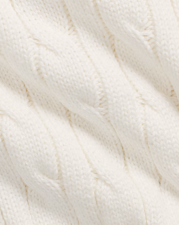 Cable-Knit Cotton Quarter-Zip Jumper