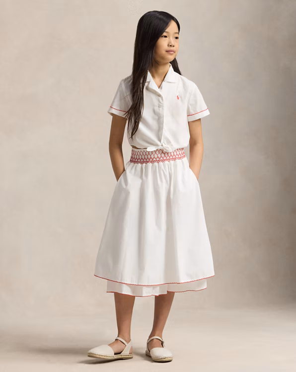 Cotton Poplin Boxy Top & Skirt Set