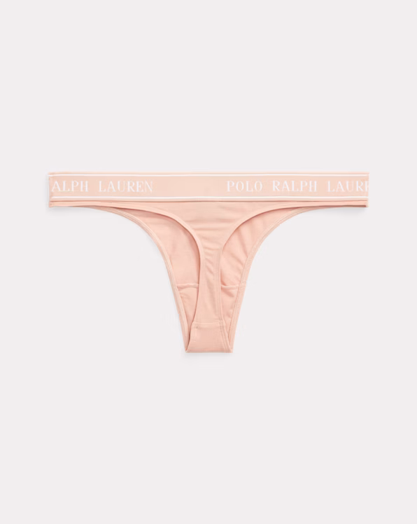 Repeat-Logo Low-Rise Thong