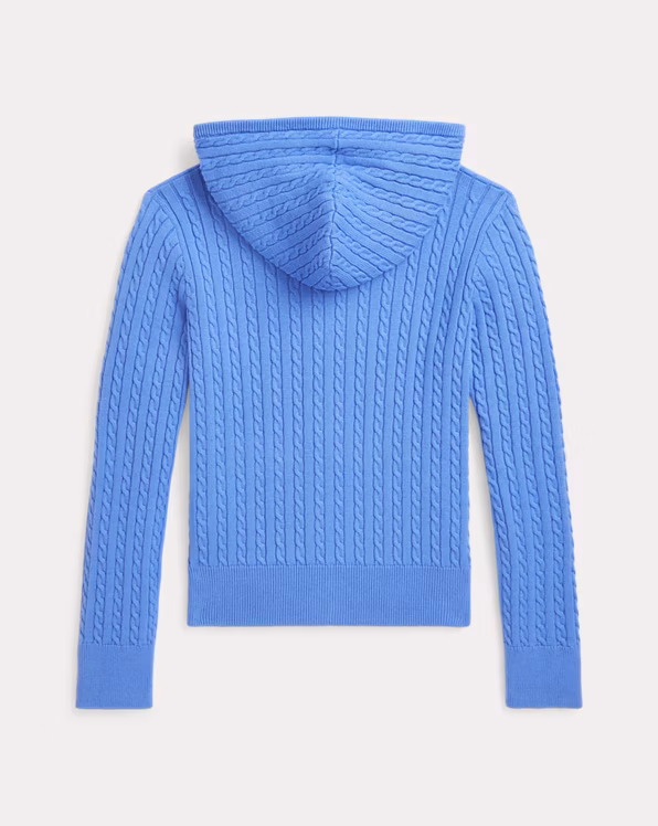 Mini-Cable Cotton Full-Zip Hoodie