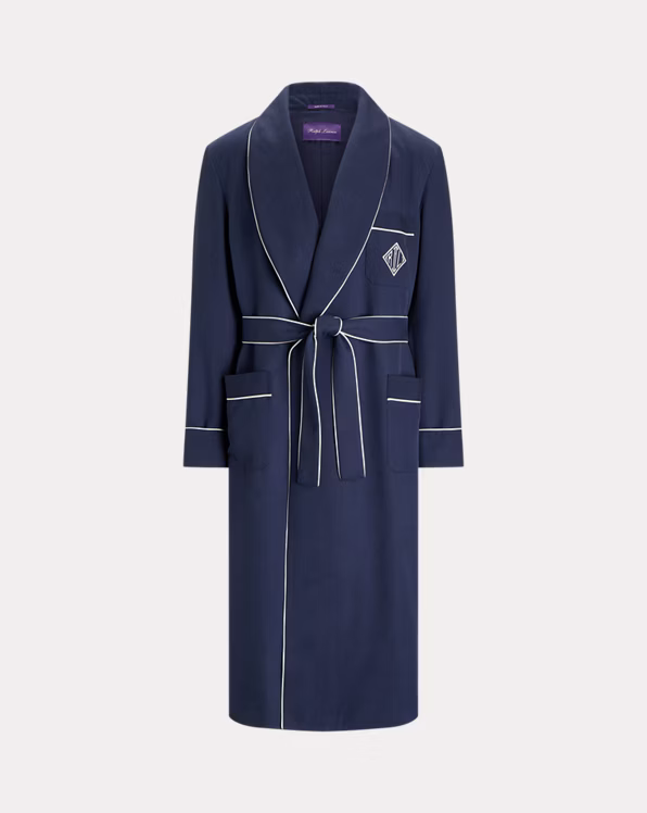 Monogram Silk Twill Robe