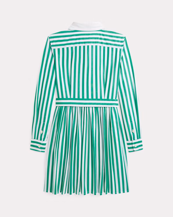 Nautical-Flag Cotton Poplin Shirtdress