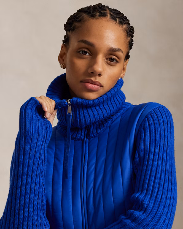 Hybrid Wool Funnelneck Jacket