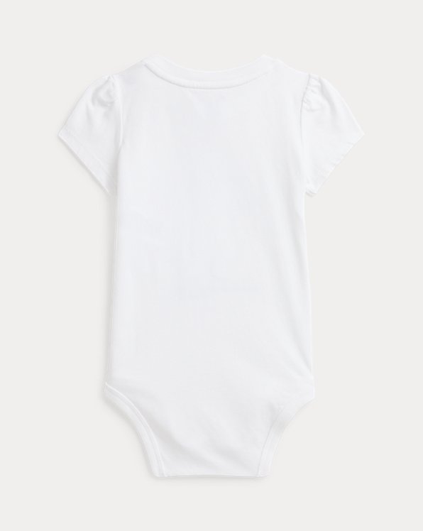 Polo Bear Cotton Jersey Bodysuit