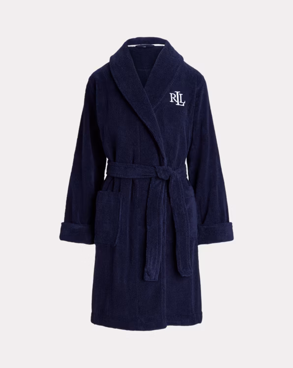 Cotton Terry Shawl-Collar Robe