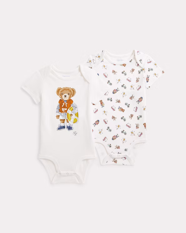Polo Bear Cotton Bodysuit 2-Pack