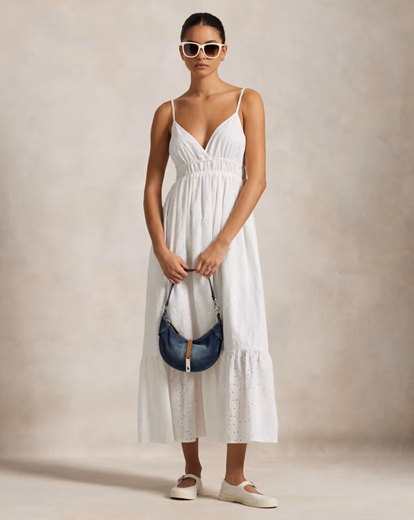 Eyelet Voile Sleeveless Dress