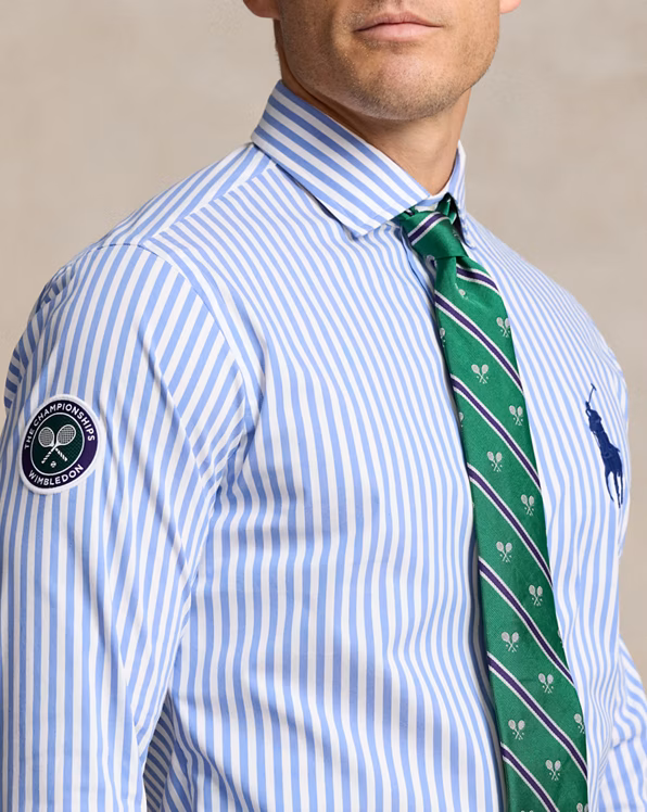 Wimbledon Striped Stretch Twill Shirt