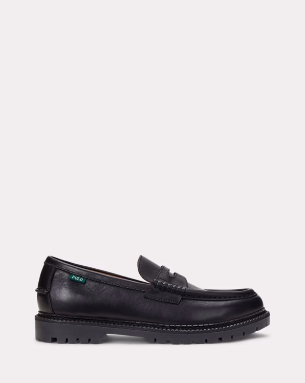 Jett Lug-Sole Leather Penny Loafer