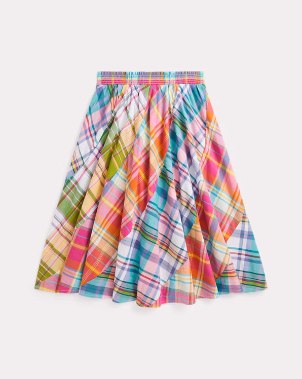 Plaid Cotton Madras Skirt