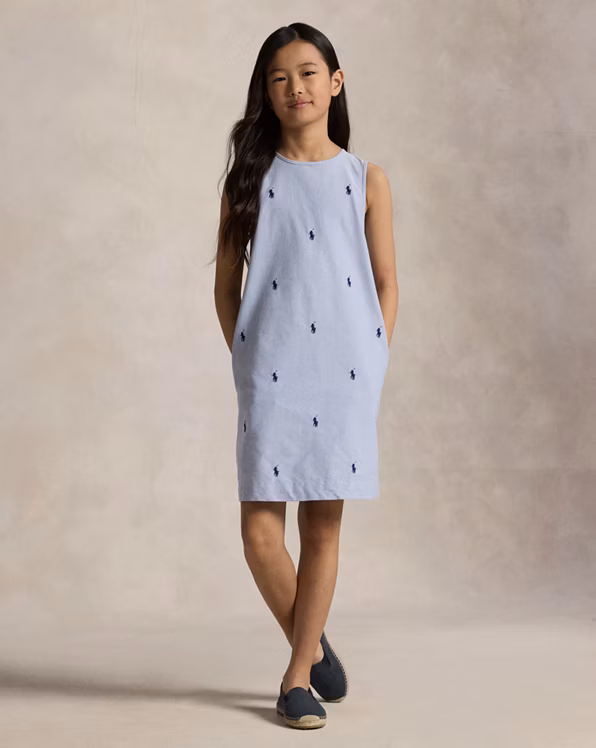 Polo Pony Cotton Oxford Dress