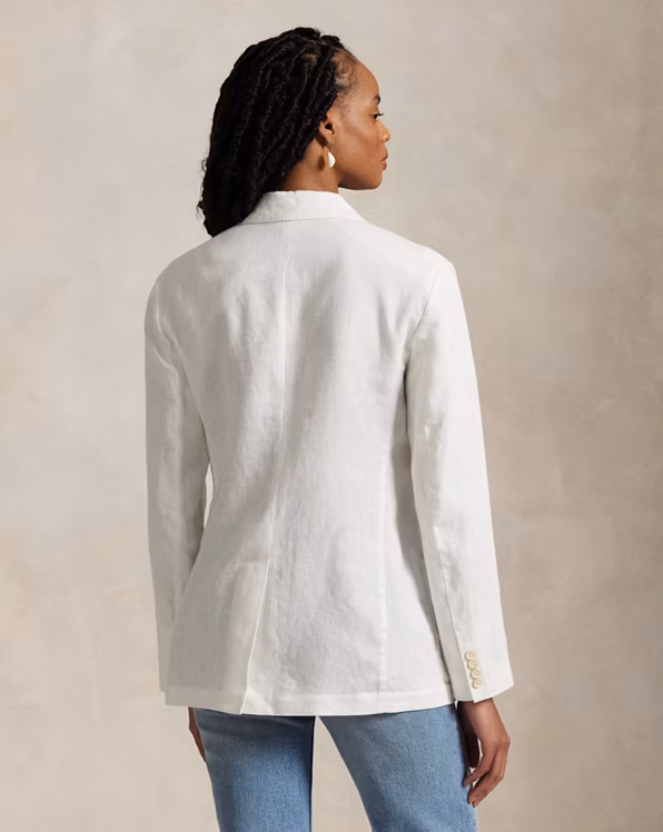 Double-Breasted Linen Blazer